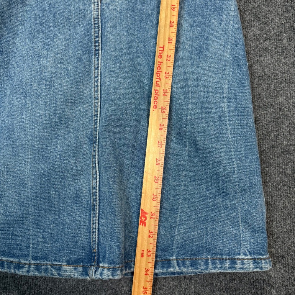 NWT Wrangler x Staud The Overall Dress Blue Denim Mini Pinafore Womens Size M - Picture 7 of 8
